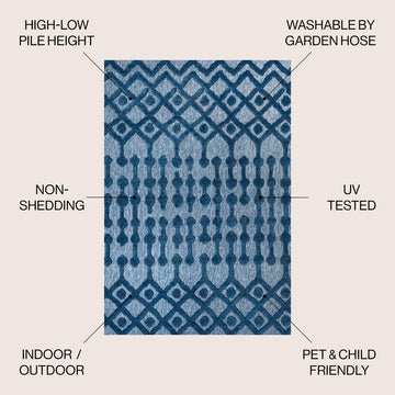 Peralta Moroccan Diamond Indoor/outdoor Area Rug
